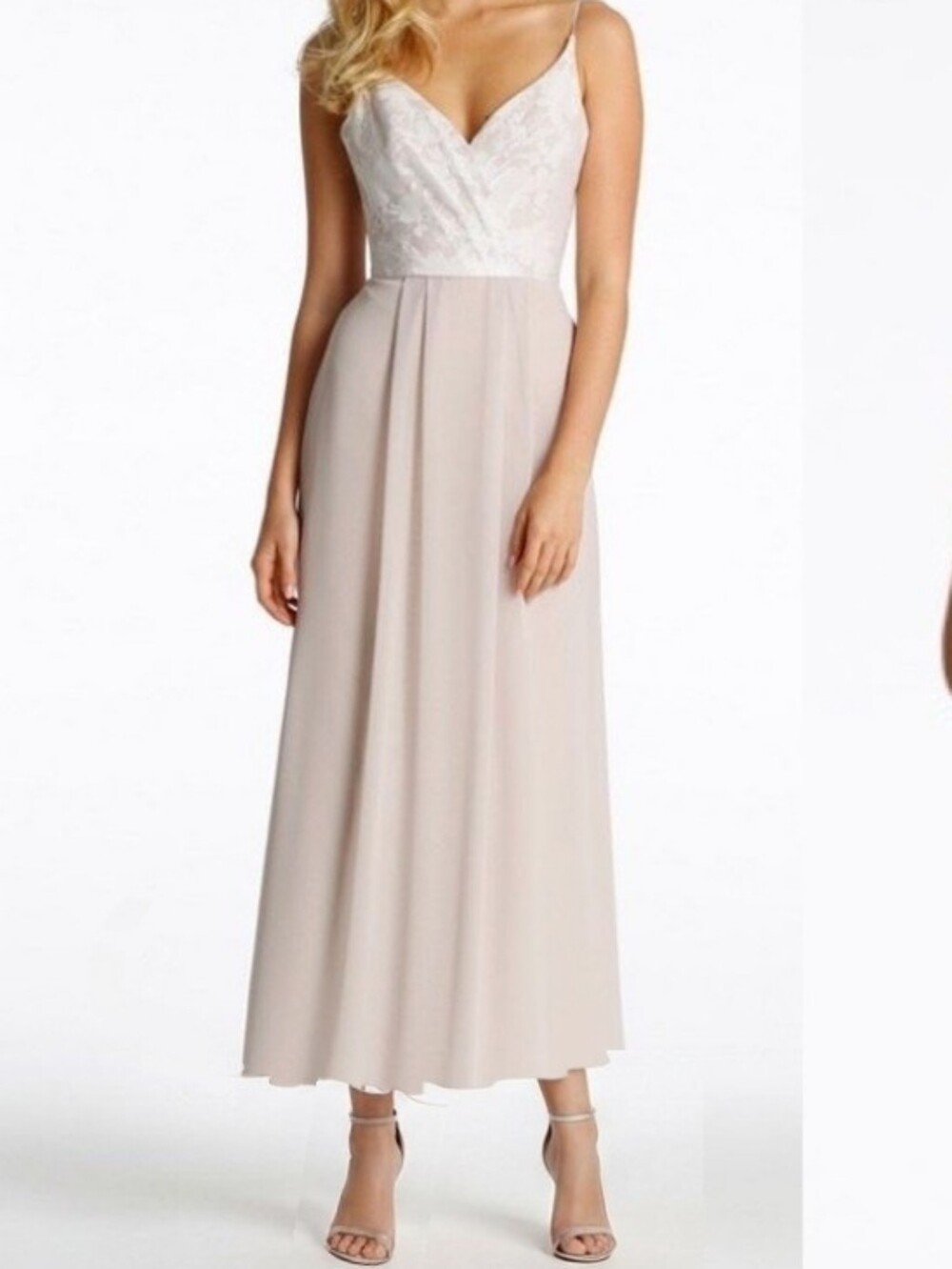 *Hayley Paige Occasions Maxi Strapped Back Lace Gown*